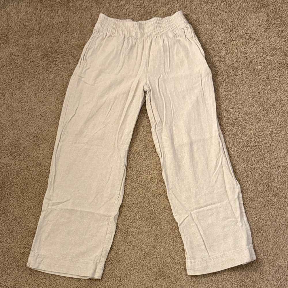 Old Navy Cream Wide-Leg Pants
